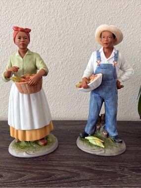 Homco American Farm Couple at Harvest #1472